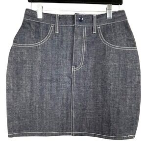 Michael So‎ Sordo Women's Sz M Blue Ridge Denim Jean Mini Skirt Casual Y2K